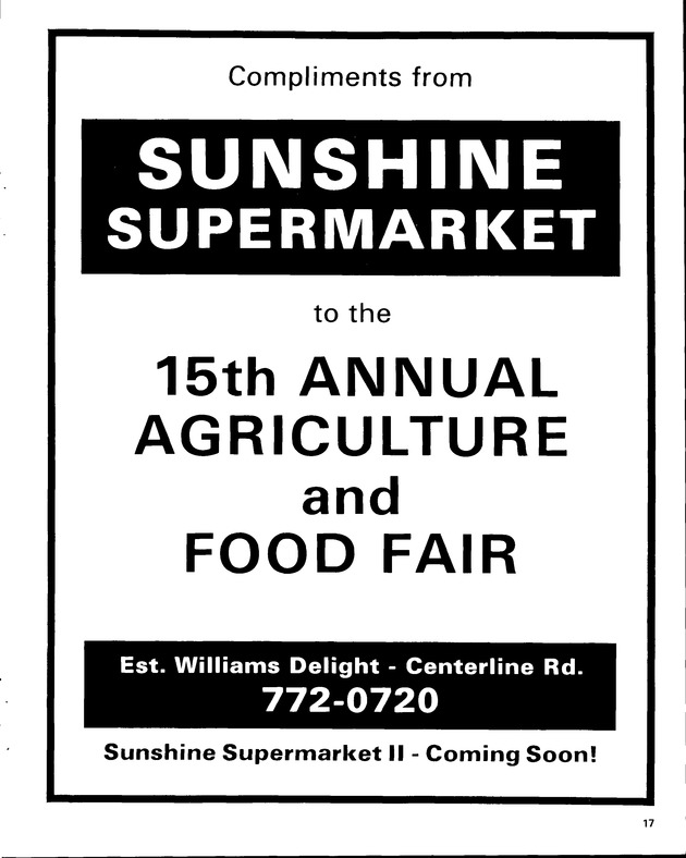 15th Annual Agriculture and food fair of the Virgin Islands 1985. - Page 18