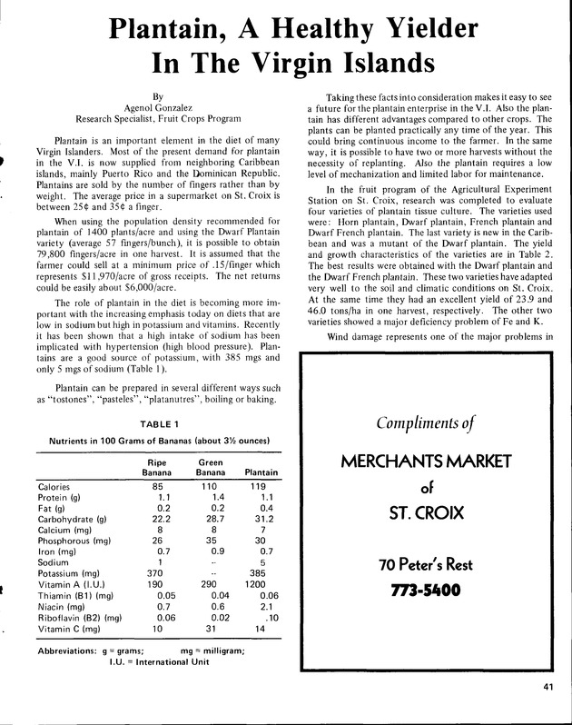 15th Annual Agriculture and food fair of the Virgin Islands 1985. - Page 42