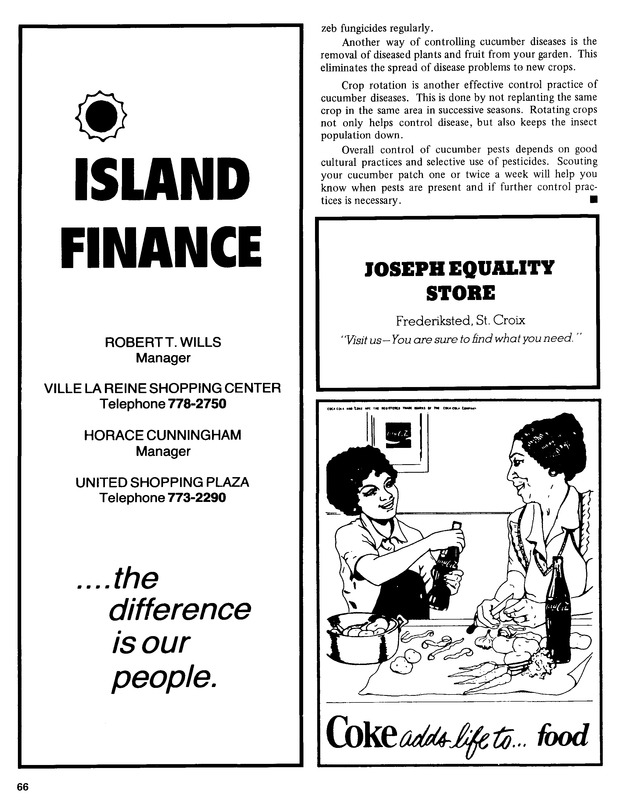 15th Annual Agriculture and food fair of the Virgin Islands 1985. - Page 67