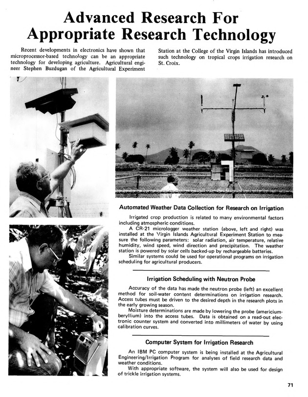 15th Annual Agriculture and food fair of the Virgin Islands 1985. - Page 72