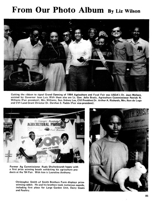 15th Annual Agriculture and food fair of the Virgin Islands 1985. - Page 86