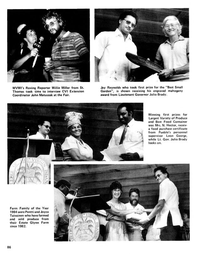 15th Annual Agriculture and food fair of the Virgin Islands 1985. - Page 87