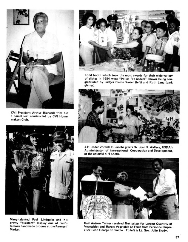 15th Annual Agriculture and food fair of the Virgin Islands 1985. - Page 88