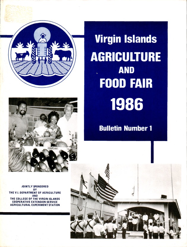 Virgin Islands Agriculture and food fair 1986. - Front cover 1