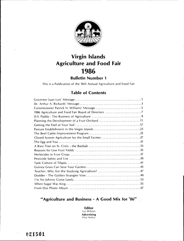 Virgin Islands Agriculture and food fair 1986. - Page 2