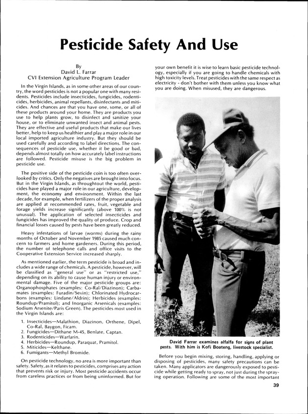 Virgin Islands Agriculture and food fair 1986. - Page 42