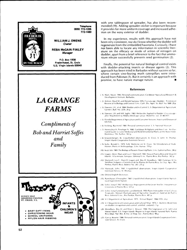 Virgin Islands Agriculture and food fair 1986. - Page 54