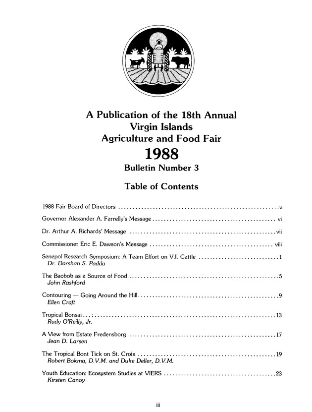 Virgin Islands Agriculture and food fair 1988. - Page 3