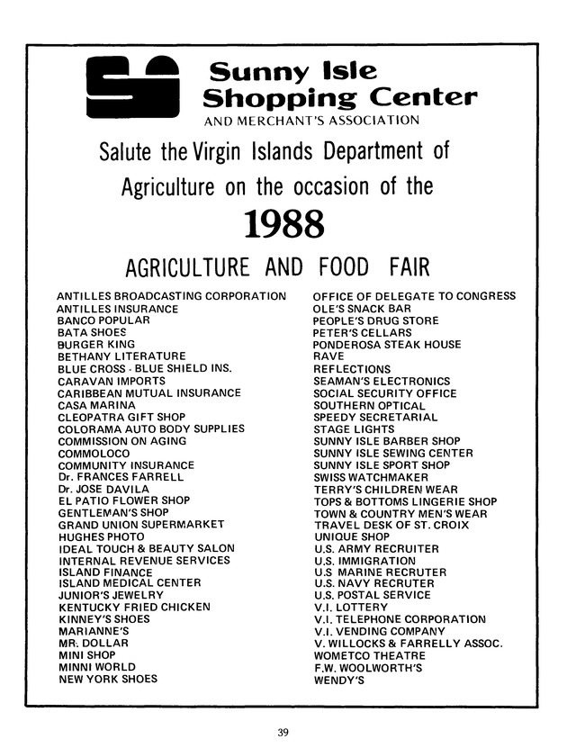 Virgin Islands Agriculture and food fair 1988. - Page 47