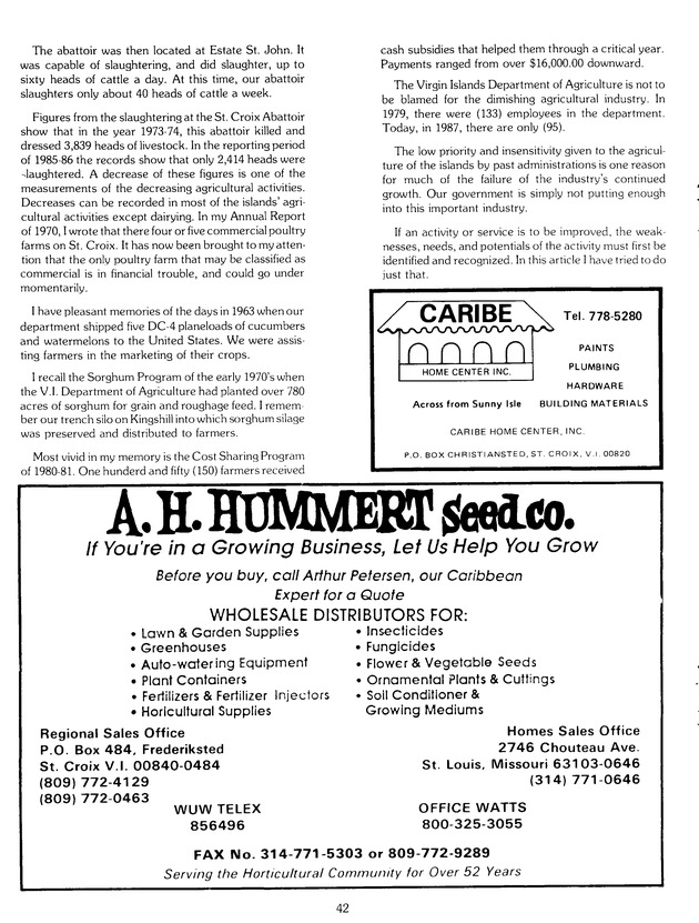 Virgin Islands Agriculture and food fair 1988. - Page 50