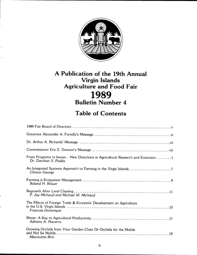 Agrifest : agriculture and food fair of St. Croix, Virgin Islands. 1989. - Page 3