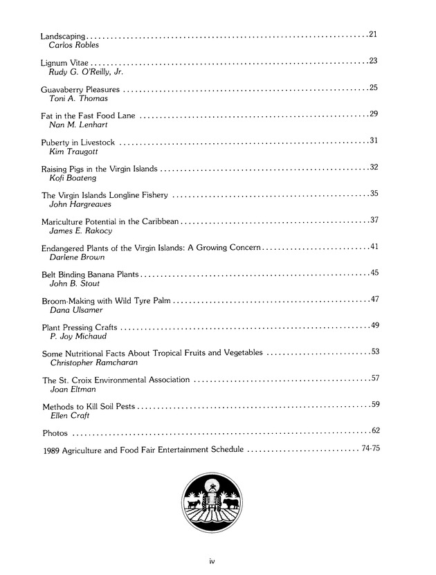 Agrifest : agriculture and food fair of St. Croix, Virgin Islands. 1989. - Page 4
