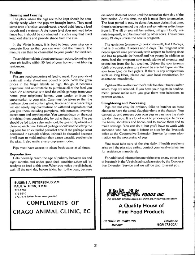 Agrifest : agriculture and food fair of St. Croix, Virgin Islands. 1989. - Page 42