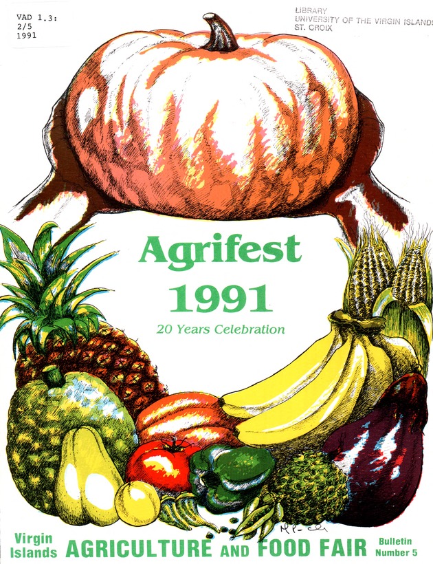 Agrifest : agriculture and food fair of St. Croix, Virgin Islands. 1991. - Front cover 1