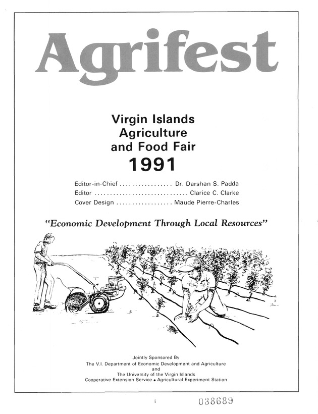 Agrifest : agriculture and food fair of St. Croix, Virgin Islands. 1991. - Page 1