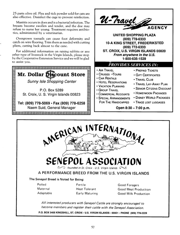 Agrifest : agriculture and food fair of St. Croix, Virgin Islands. 1991. - Page 65