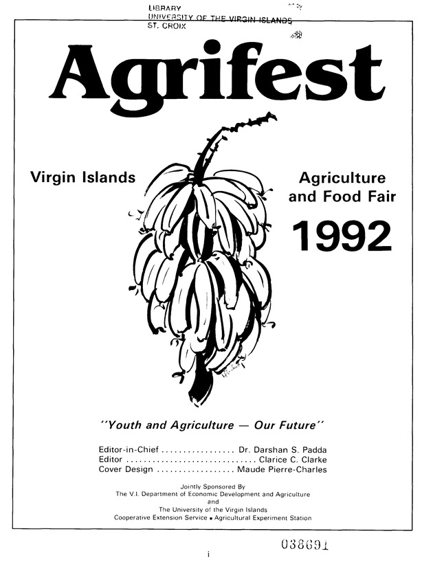 Agrifest : agriculture and food fair of St. Croix, Virgin Islands. 1992. - Page 1