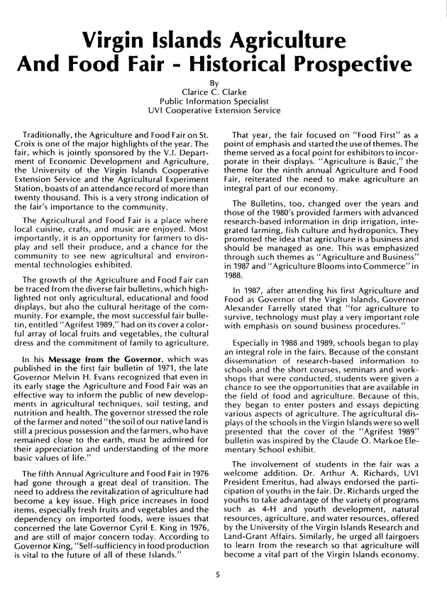 Agrifest : agriculture and food fair of St. Croix, Virgin Islands. 1992. - Page 13