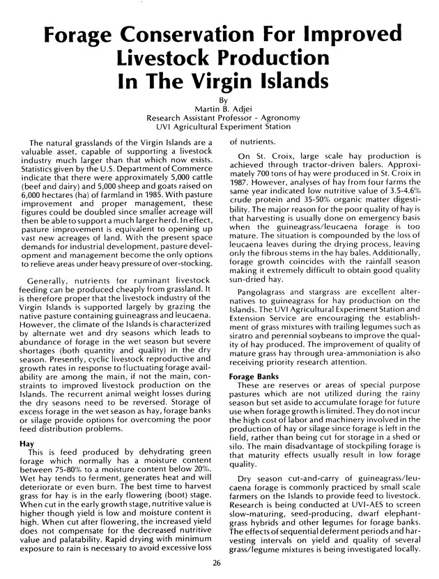 Agrifest : agriculture and food fair of St. Croix, Virgin Islands. 1992. - Page 34