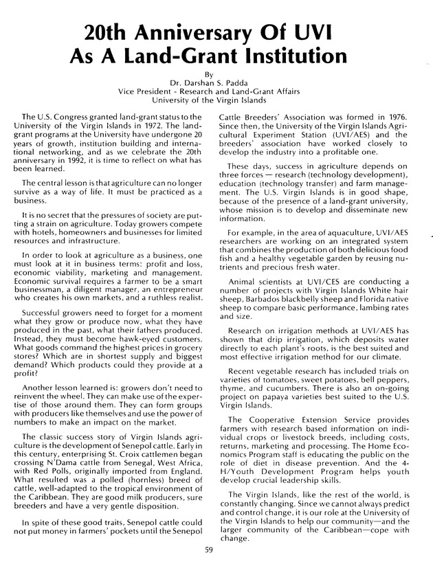 Agrifest : agriculture and food fair of St. Croix, Virgin Islands. 1992. - Page 67