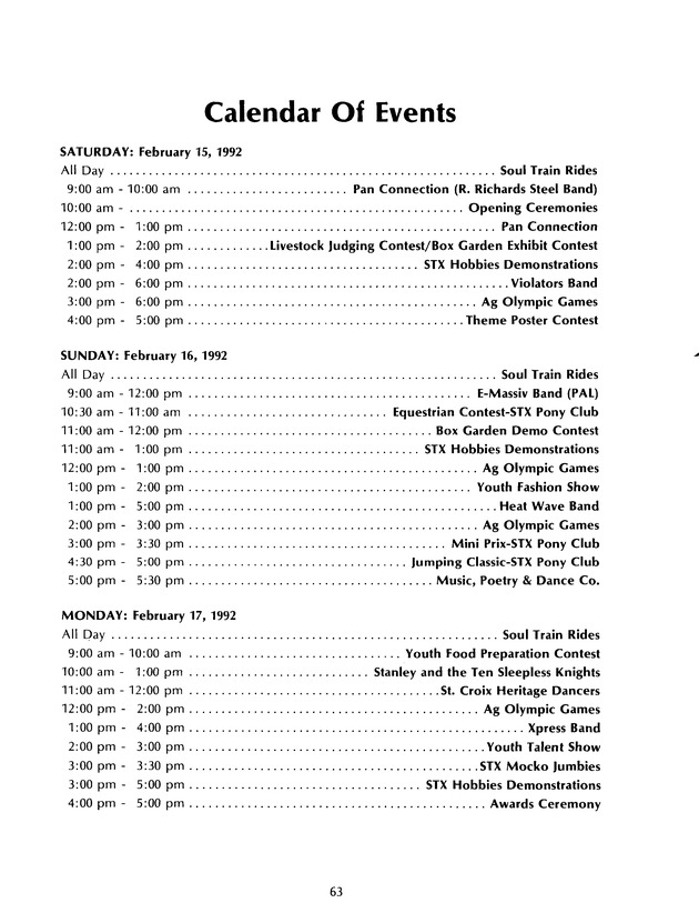 Agrifest : agriculture and food fair of St. Croix, Virgin Islands. 1992. - Page 71