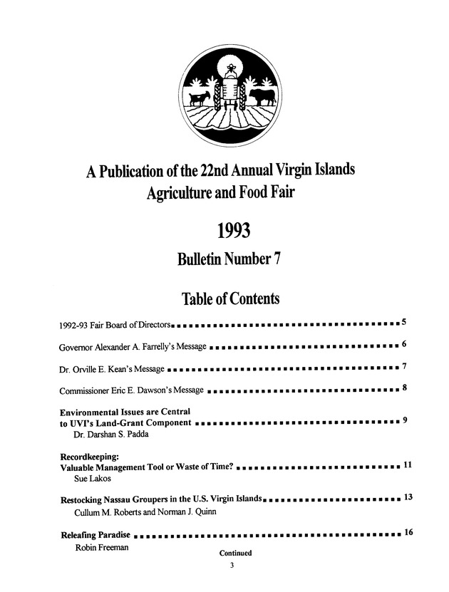 Agrifest : agriculture and food fair of St. Croix, Virgin Islands. 1993 - Page 3