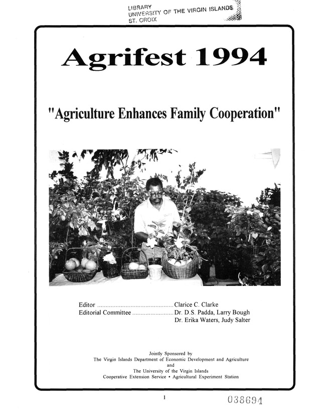 Agrifest : agriculture and food fair of St. Croix, Virgin Islands. 1994. - Page 2