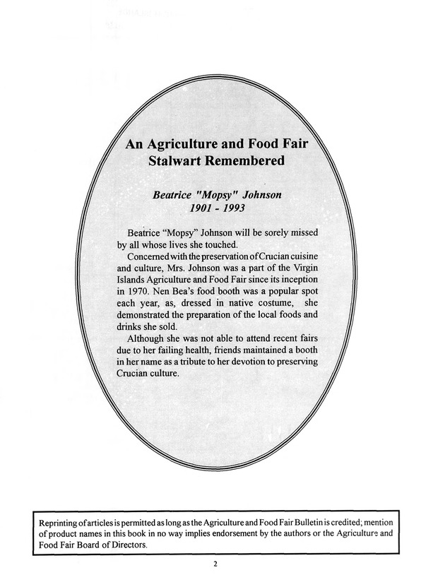 Agrifest : agriculture and food fair of St. Croix, Virgin Islands. 1994. - Page 3