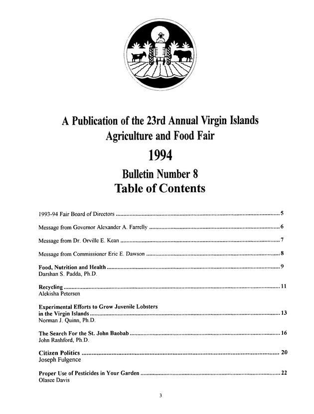 Agrifest : agriculture and food fair of St. Croix, Virgin Islands. 1994. - Page 4