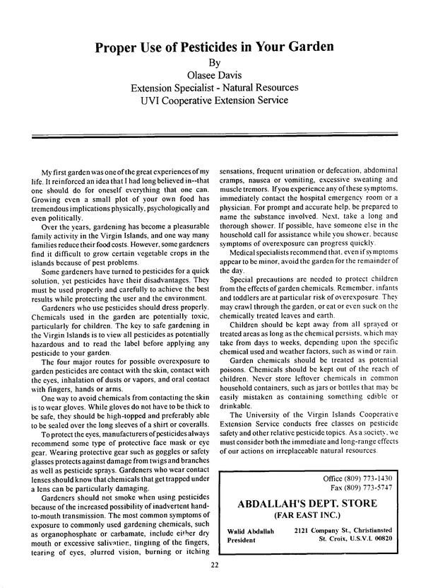 Agrifest : agriculture and food fair of St. Croix, Virgin Islands. 1994. - Page 23