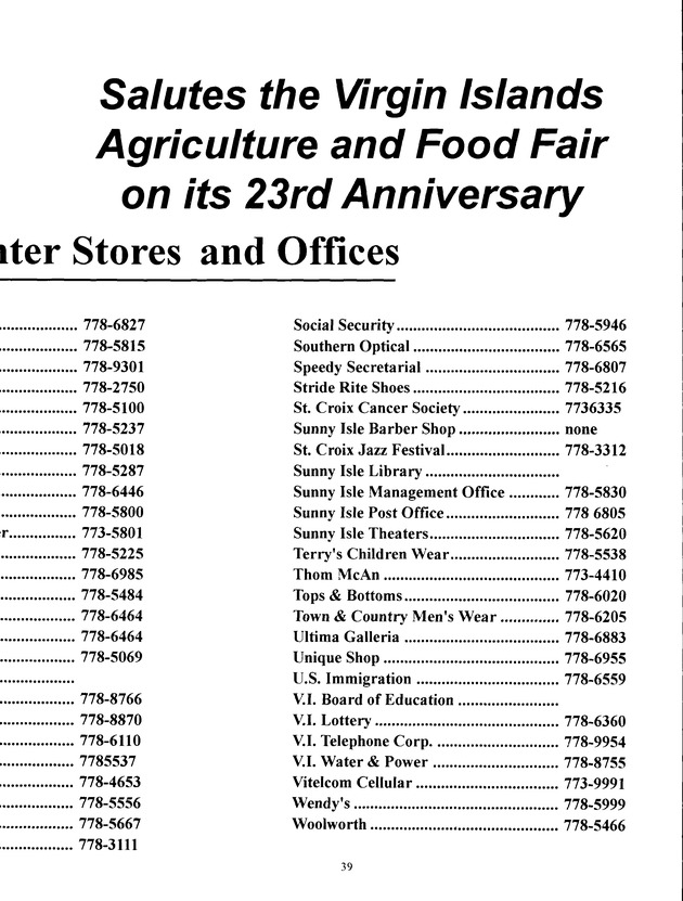 Agrifest : agriculture and food fair of St. Croix, Virgin Islands. 1994. - Page 40