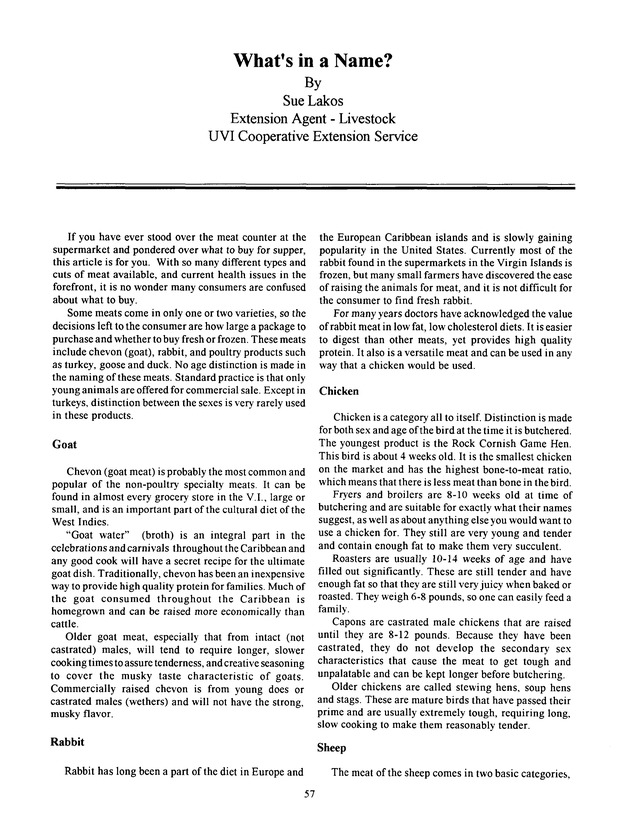 Agrifest : agriculture and food fair of St. Croix, Virgin Islands. 1994. - Page 58