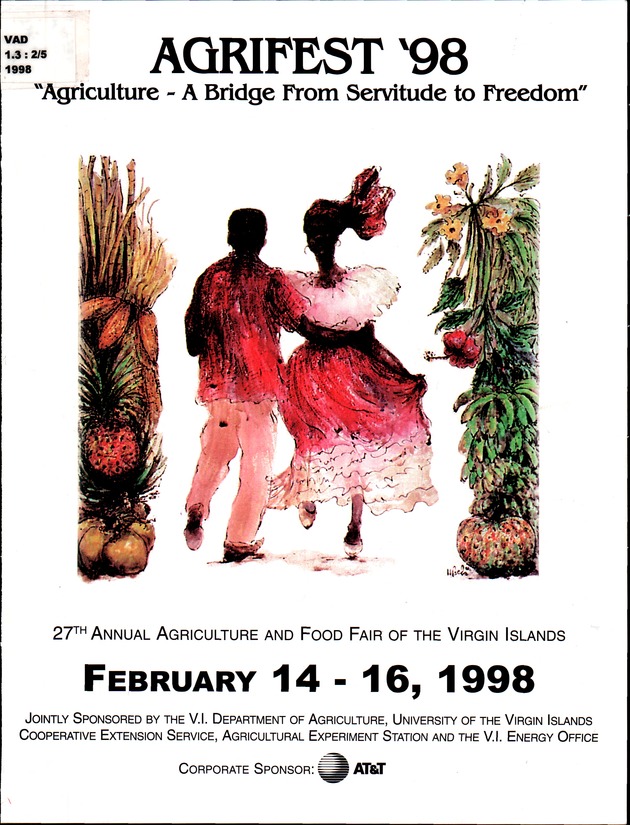 Agrifest : agriculture and food fair of St. Croix, Virgin Islands. 1998. - Front cover 1