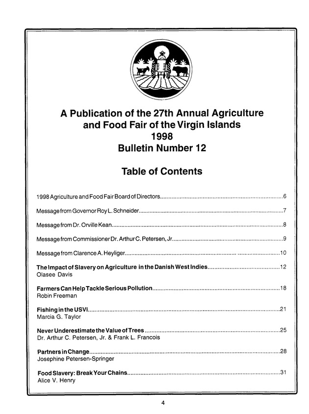 Agrifest : agriculture and food fair of St. Croix, Virgin Islands. 1998. - Page 5