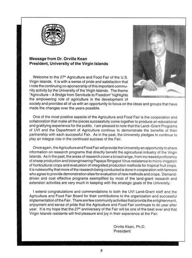 Agrifest : agriculture and food fair of St. Croix, Virgin Islands. 1998. - Page 9