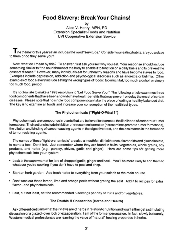 Agrifest : agriculture and food fair of St. Croix, Virgin Islands. 1998. - Page 36