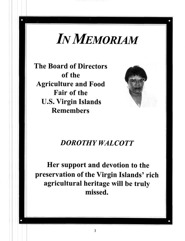 Agrifest : agriculture and food fair of St. Croix, Virgin Islands. 1999. - Page 3