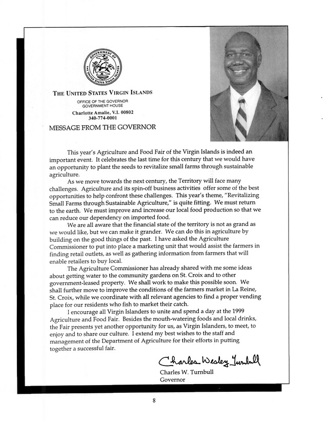 Agrifest : agriculture and food fair of St. Croix, Virgin Islands. 1999. - Page 8