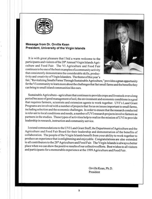 Agrifest : agriculture and food fair of St. Croix, Virgin Islands. 1999. - Page 9