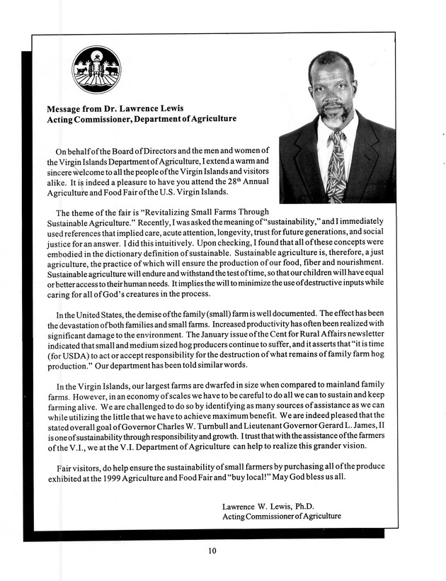 Agrifest : agriculture and food fair of St. Croix, Virgin Islands. 1999. - Page 10