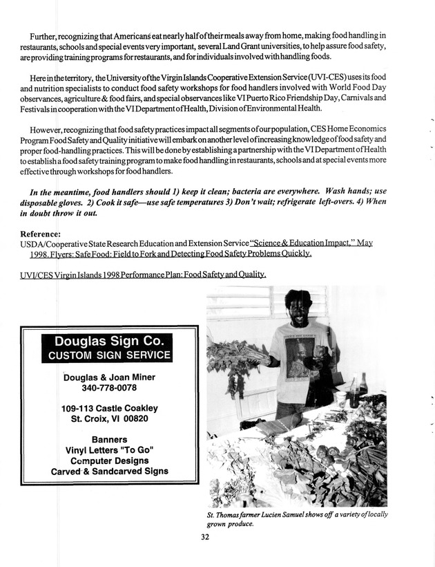 Agrifest : agriculture and food fair of St. Croix, Virgin Islands. 1999. - Page 32