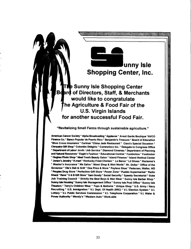 Agrifest : agriculture and food fair of St. Croix, Virgin Islands. 1999. - Page 33