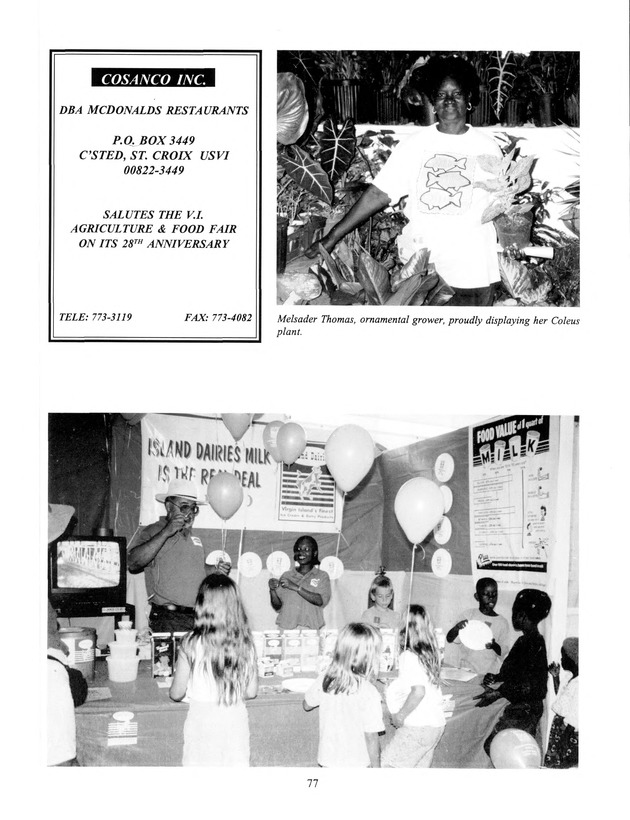 Agrifest : agriculture and food fair of St. Croix, Virgin Islands. 1999. - Page 77