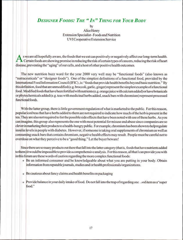 Agrifest : agriculture and food fair of St. Croix, Virgin Islands. 2000. - Page 17