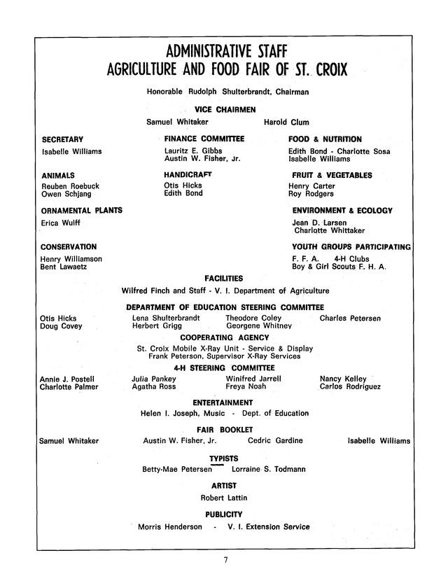 Agrifest : agriculture and food fair of St. Croix, Virgin Islands. 2001. - Page 7