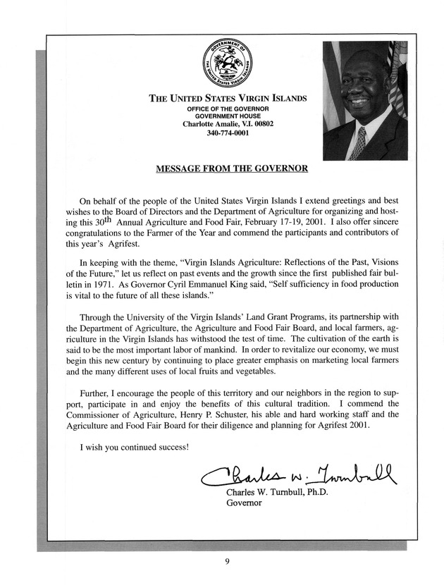 Agrifest : agriculture and food fair of St. Croix, Virgin Islands. 2001. - Page 9