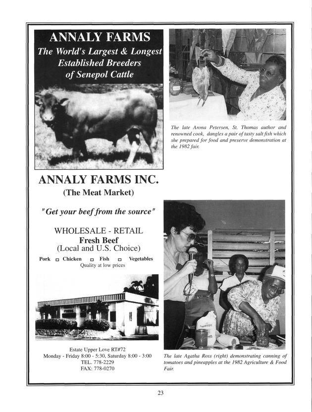 Agrifest : agriculture and food fair of St. Croix, Virgin Islands. 2001. - Page 23