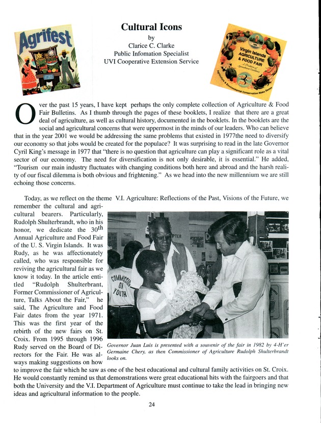 Agrifest : agriculture and food fair of St. Croix, Virgin Islands. 2001. - Page 24