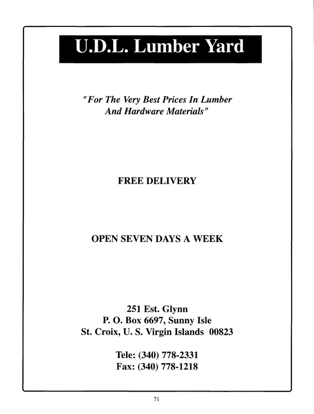 Agrifest : agriculture and food fair of St. Croix, Virgin Islands. 2001. - Page 71