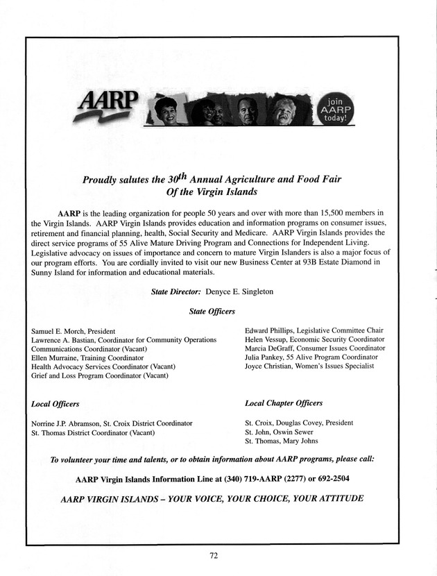 Agrifest : agriculture and food fair of St. Croix, Virgin Islands. 2001. - Page 72